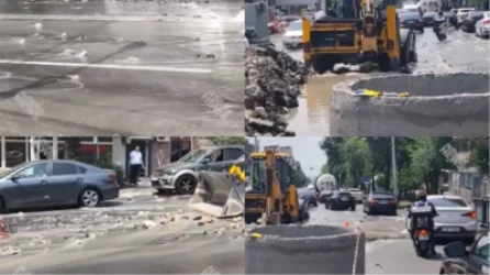 Վնասված դիտահորից կեղտաջուրը հոսում է և հասնում «Բարեկամության» մետրո