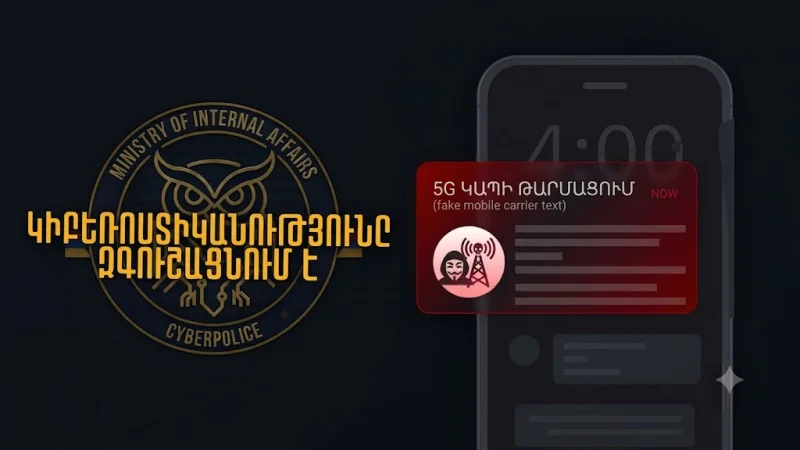 ՆԳՆ Կիբեռոստիկանությունը զգուշացնում է․ մի՛ հավատացեք «5G»-ի անվան տակ կատարվող զանգերին