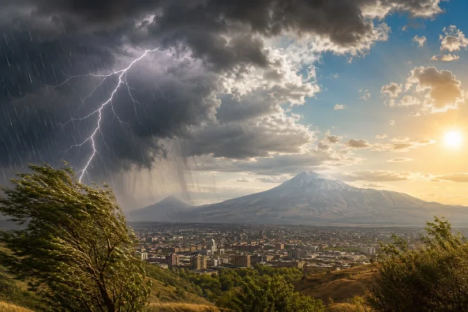 Եղանակային փոփոխություն․ անձրև, ամպրոպ և քամու ուժգնացում
