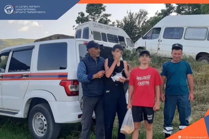 Փրկարարներն ու կամավորները գտել են Սուրբ Հովհաննես մատուռի մոտ մոլորված երեխաներին