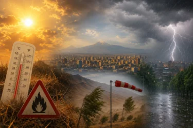 Հրդեհավտանգ իրավիճակ և քամու ուժգնացում․ եղանակի նոր կանխատեսումը