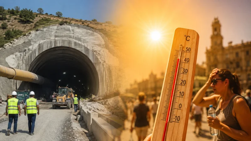 13:00 News in a Nutshell: Kajaran Tunnel Construction, Record Heat in Europe