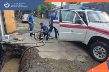 Heavy Rain and Winds Cause Damage in Gyumri