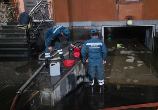 Heavy Rain Causes Basement Flooding in Gyumri, Reports Ministry of Emergency Situations