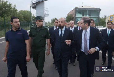 The Foreign Ministry Leadership Visits the Margara Checkpoint with Ambassadors