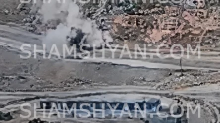 Video: How a Truck Carrying Ore Overturned at Zangezur Copper-Molybdenum Combine