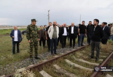 The Foreign Ministry Leadership Visits the Armenia-Turkey Border at the 'Akhurik' Checkpoint