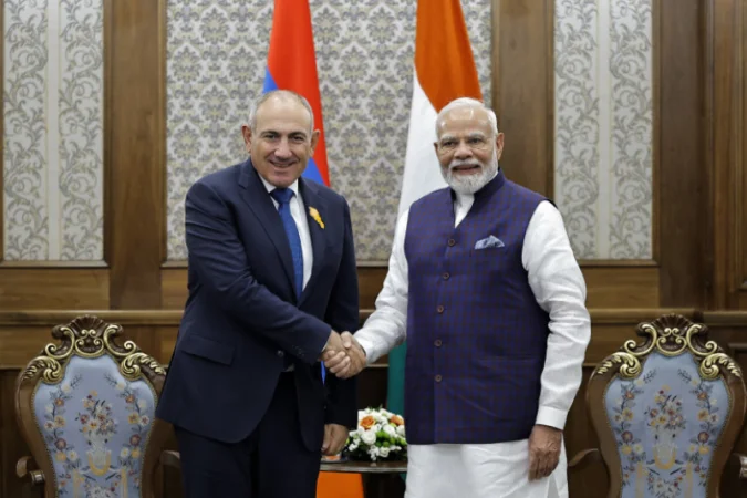 Indian Prime Minister Posts in Armenian After Meeting with Pashinyan