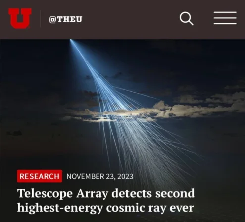 Ամերիկացի գիտնականները հայտնաբերել են անհայտ բնույթի երկրորդ հզոր տիեզերական ճառագայթը, որը ուղղակի չէր կարող գոյություն ունենալ