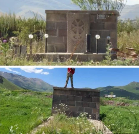 Ադրբեջանցիներն ավերել են Արցախյան ազատամարտում զոհված զինծառայողներին նվիրված հուշարձանը