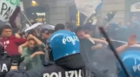 ՏԵՍԱՆՅՈՒԹ․ Իտալիայում ոստիկանները դաժանորեն ցրել են ՆԱՏՕ-ի նվիրված միջոցառմանը դեմ ցուցարարներին