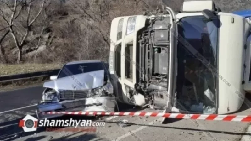 Խոշոր ավտովթար Տավուշի մարզում. բախվել են Mercedes-ն ու Man բեռնատարը