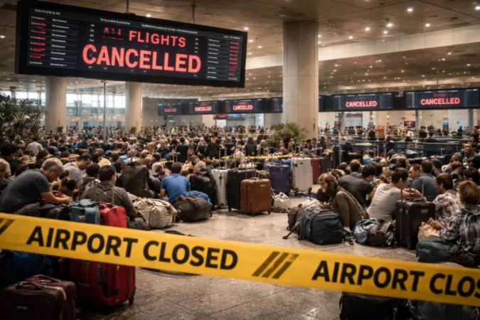 Տասնյակ հազարավոր զբոսաշրջիկներ մնացել են օդանավակայաններում