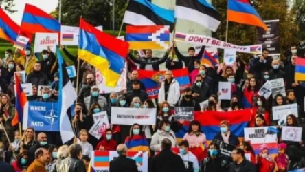 Էստոնիայի հայ համայնքը խաղաղության քայլերթ է անցկացրել ի պաշտպանություն Լեռնային Ղարաբաղի