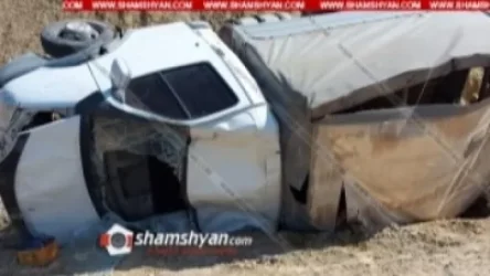 Ավտովթար՝ Վայոց Ձորում. 58-ամյա վարորդը հորթերով բարձված բեռնատարով կողաշրջվել է