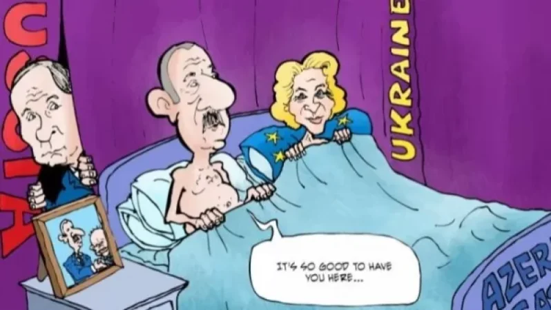 Լավ է, որ այստեղ ես. Մալթայում հրապարակել են Ալիևի և Ուրսուլա ֆոն դեր Լեյենի ծաղրանկարը