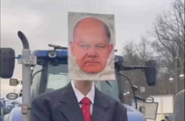 ՏԵՍԱՆՅՈՒԹ․ Շոլցի և այլ պաշտնյաների լուսանկարներով մանեկենները՝ գերմանացի ֆերմերների ցույցին