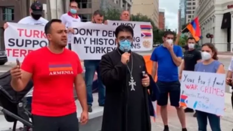 VIDEO: Armenians Hold Protest in Front of Orlando City Hall