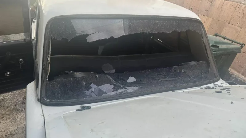 Photos: Armenian Defense Ministry Reveals Damage from Azerbaijani Fire Near Yereaskh