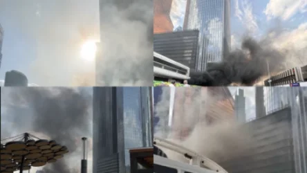 Սև ծուխ՝ Մոսկվայի վերևում․ այրվում Է Մոսկվա Սիթին