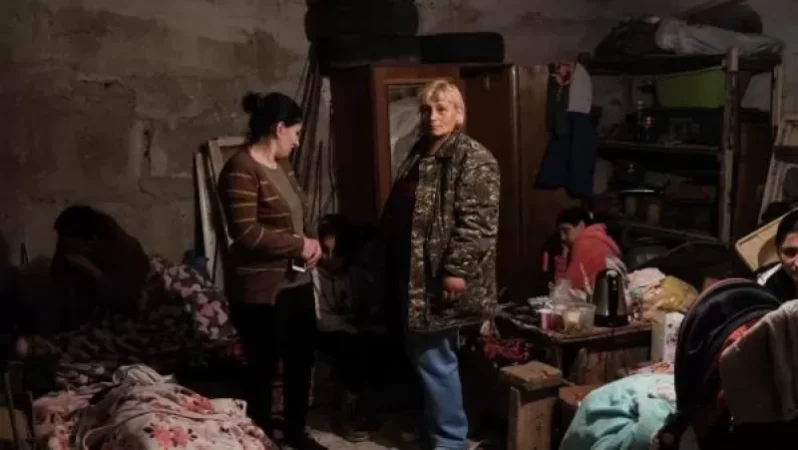 Photos. "In the Shelter. Stepanakert, Artsakh". The Government of Armenia Publishes Photos