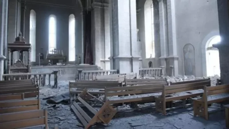 Photos: Enemy Azerbaijan Strikes Symbol of Shushi - Ghazanchetsots Church