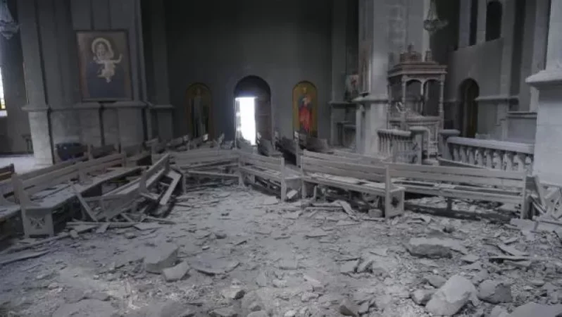 Ղազանչեցոց եկեղեցին ևս թիրախ դարձավ ահաբեկիչների կողմից. Կվերականգնենք. ԱՀ նախագահ