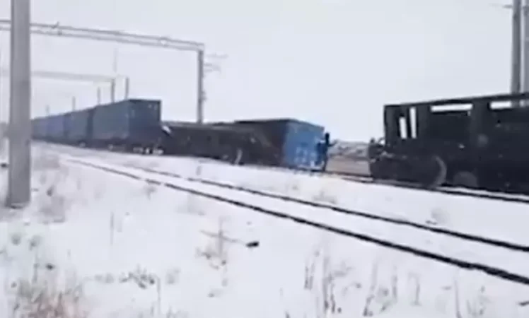 VIDEO: Train Carriages Overturned in Javakheti