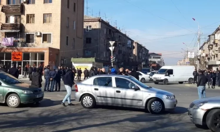 Protest in Ejmiatsin Demanding the Expulsion of Manvel Grigoryan