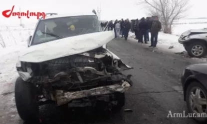 Լուսանկար․ Խոշոր վթար է տեղի ունեցել Շիրակի մարզում