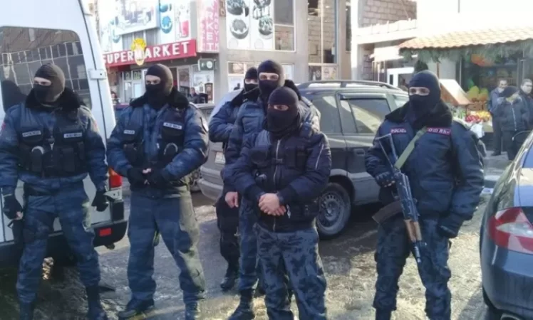 Masked Police in Vanadzor