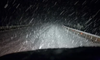 Ապարանի ավտոճանապարհներին ձյուն է տեղում