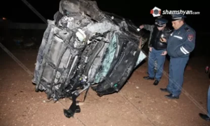 Վթար Երևան-Գյումրի ավտոճանապարհին. ուղևորներից մեկը տեղում մահացել է