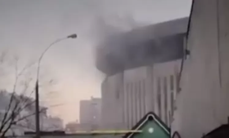 Video: Fire in Moscow