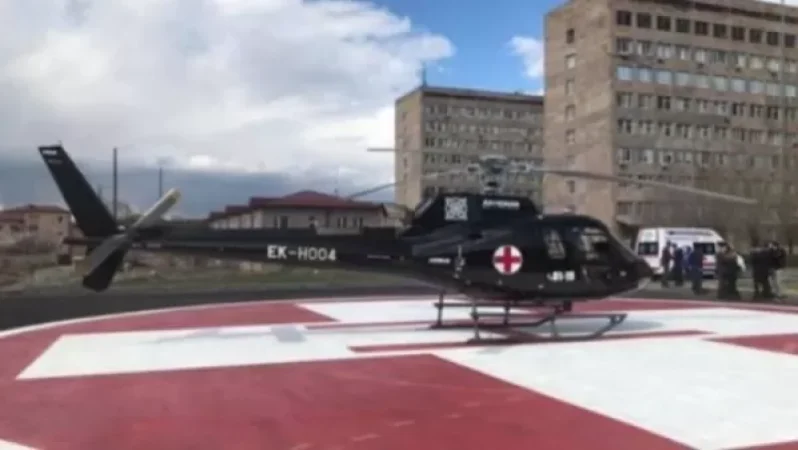 Սյունիքից սանավիացիայի ուղղաթիռով «Սուրբ Աստվածամայր» ԲԿ է տեղափոխվել մեկ տարեկան երեխա