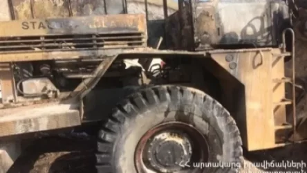 Հրդեհ Ջրաբեր գյուղում. Էքսկավատորը մասամբ այրվել է