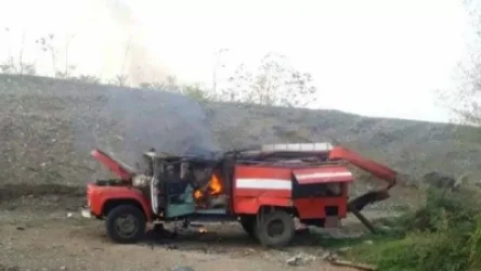 Հրթիռակոծվել է Ասկերանի շրջանային արտակարգ իրավիճակների բաժնի հրշեջ մեքենան