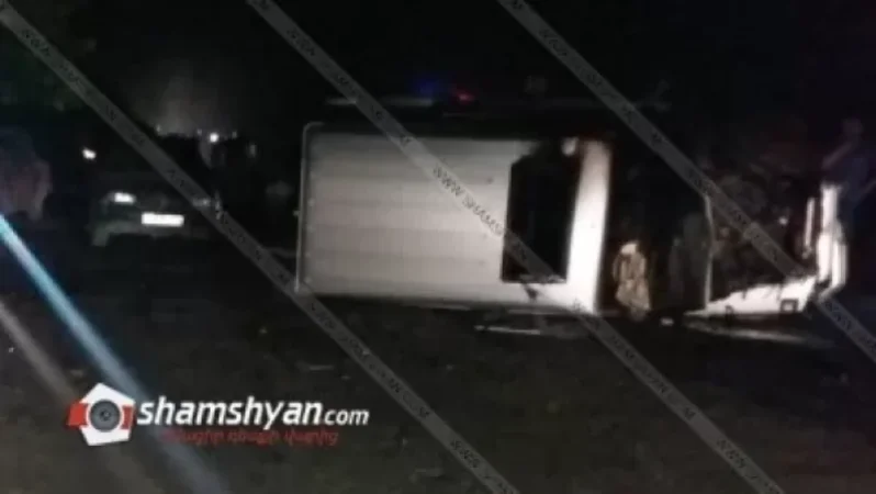 23-Year-Old Driver Crashes Mercedes G 500 into a Tree in Gegharkunik Province, Vehicle Overturns and Catches Fire