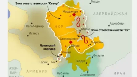 Ռուսաստանի ՊՆ-ը տրամադրել է քարտեզ, որը ցույց է տալիս, թե որտեղ են տեղակայվելու խաղաղապահները Արցախում