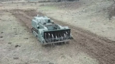 Ռուս խաղաղապահները «Ուրան-6»-ի միջոցով ականազերծել են Ստեփանակերտի օդանավակայանի հարակից տարածքը