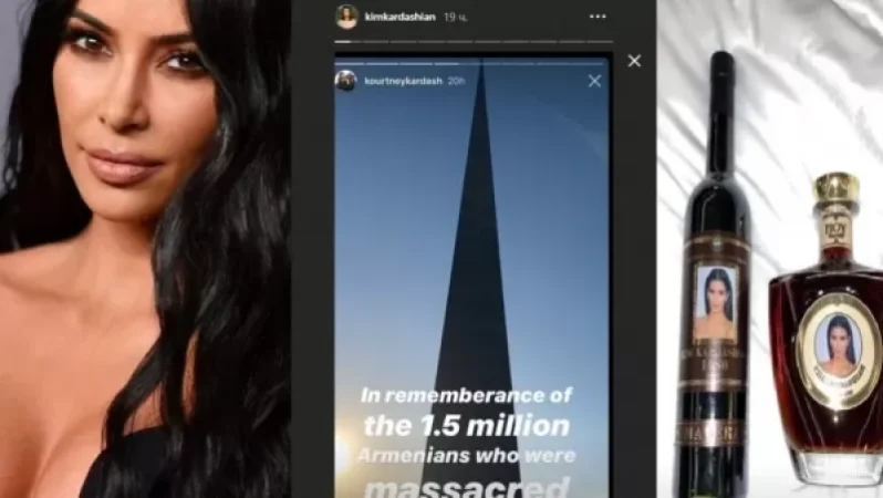 Քարդաշյանի նկարով կոնյակ և գրառում ցեղասպանության մասին