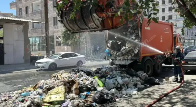 Երևանում հրդեհ է բռնկվել աղբատար ավտոմեքենայում