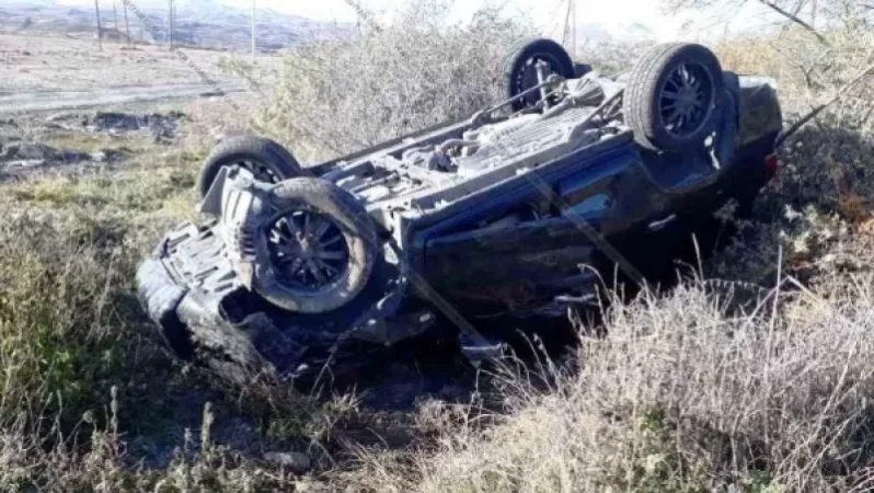 Photos: Car Crashes into Rocks and Overturns, 4 Hospitalized