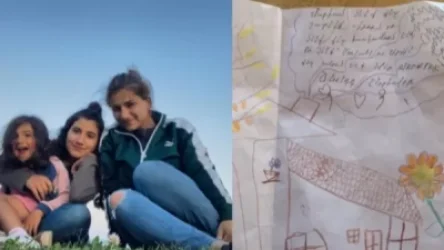 ԼՈՒՍԱՆԿԱՐ. Փաշինյանի կրտսեր աղջիկների նվերը Մարիամին