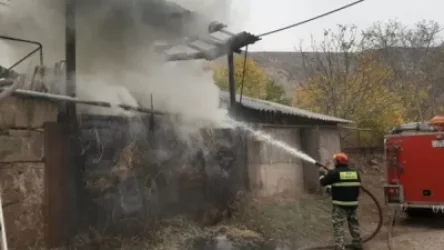 Մխչյան գյուղի անասնագոմերից մեկում հրդեհ է բռնկվել