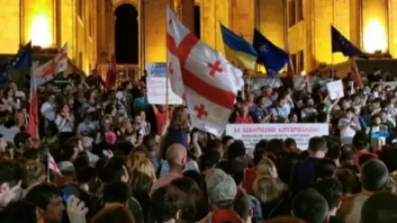 Թբիլիսիում բողոքի ակցիայի տասը մասնակից վարչական կալանքի է ենթարկվել