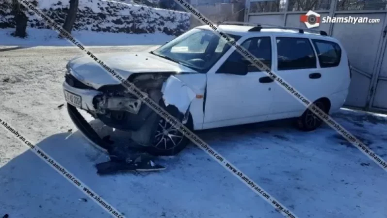 Ճանապարհի մերկասառույցի պատճառով բախվել են Hyundai-ն ու ВАЗ 217130–ը. կա վիրավոր