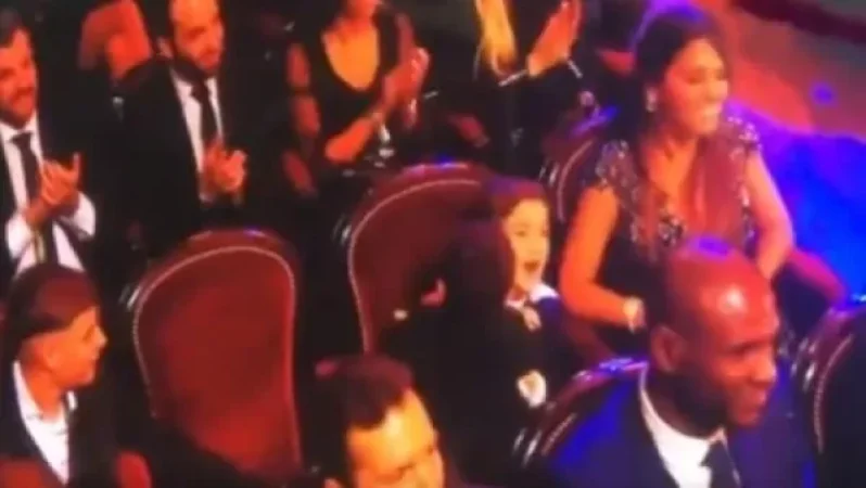 VIDEO: How Messi's Children Reacted to Their Father's Award Win