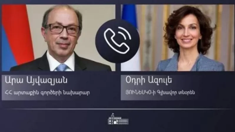 Ara Ayvazyan Had a Phone Conversation with UNESCO Director-General Audrey Azoulay