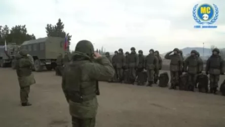 Ռուս խաղաղապահները սկսել են երթով շարժվել դեպի ռուս-թուրքական դիտորդական կենտրոնի տեղակայման տարածք